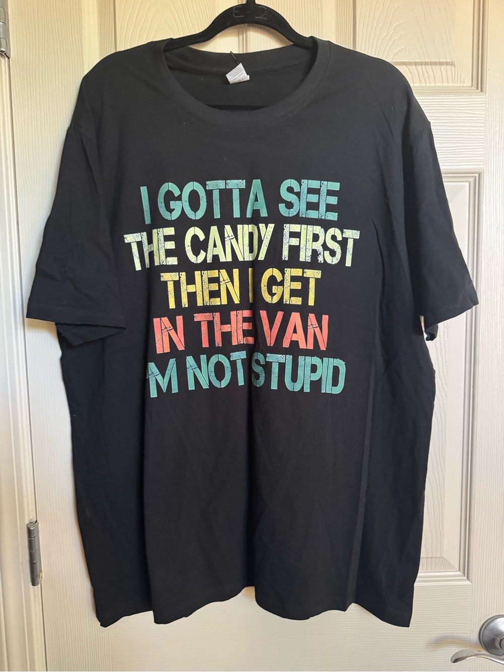 NWT Black Cotton Graphic Tee with Funny Halloween Graphic, 2XL